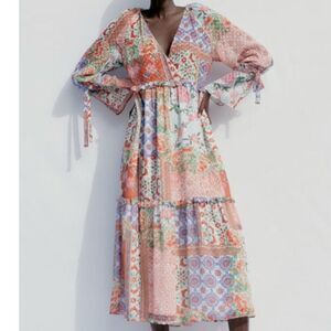 Zara printed Swiss dot dress